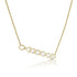 horizontal mixed shapes pendant necklace, petite version, in white diamonds and 18k yellow gold <span class='visuallyhidden'>Call, text 323-404-2959 for shopping help.</span>